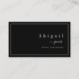 ブラックシンプルスクモダンリクラシープロフェッショナル 名刺