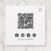 ブラックシンプルスクリプモダンラグレ感謝していイユー フェイバータグ (裏面)