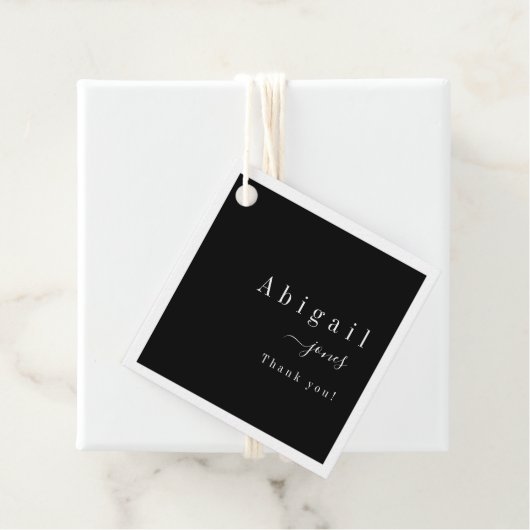 ブラックシンプルスクリプモダンラグレ感謝していイユー フェイバータグ (インサイチュ)