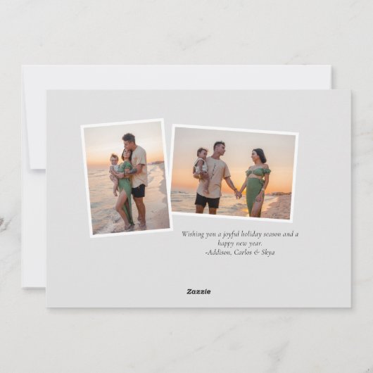 ブラックシンプルセリフ新年おめでとう シーズンカード (裏面)