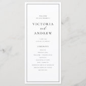 ブラックシンプルタイポグラフィフォーマル結婚ズ プログラム (正面)