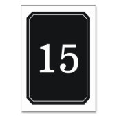 ブラックシンプルテーエレガントブルカード テーブルナンバー (裏面)