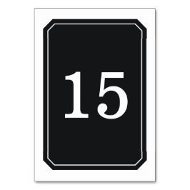 ブラックシンプルテーエレガントブルカード テーブルナンバー