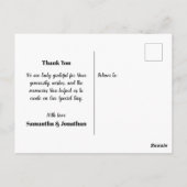 ブラックシンプルナイト結婚スカイ ポストカード (裏面)