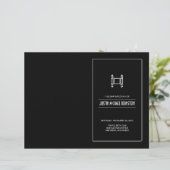 ブラックシンプルバートーラー（ユダヤ教の）バル・ミツバープログラム (スタンド正面)