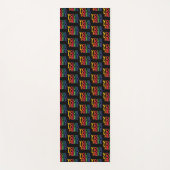 ブラックシンプルビジネスのロゴパターン ヨガマット (正面)