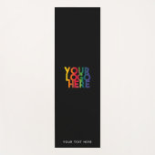 ブラックシンプルビジネスロゴカスタム文字 ヨガマット (正面)