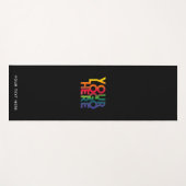 ブラックシンプルビジネスロゴカスタム文字 ヨガマット (正面(横))