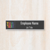 ブラックシンプルビジネスロゴ黒の背景 サインプレート (正面)