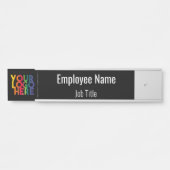 ブラックシンプルビジネスロゴ黒の背景 サインプレート (正面)