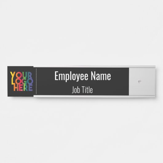 ブラックシンプルビジネスロゴ黒の背景 サインプレート (正面)