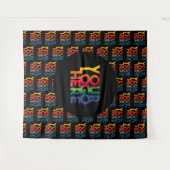 ブラックシンプルビジネスロゴ タペストリー (正面(横))