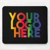 ブラックシンプルビジネスロゴ マウスパッド (正面)