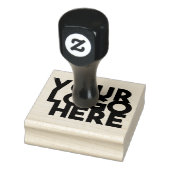 ブラックシンプルビジネスロゴ ラバースタンプ (スタンプ)