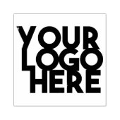 ブラックシンプルビジネスロゴ ラバースタンプ (インプリント)