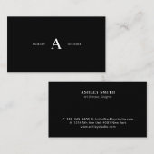 ブラックシンプルプロフェッショナルミニマル名刺 名刺 (正面/裏面)