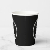 ブラックシンプルプロフェッショナルモダンビジネスロゴ 紙コップ (右)