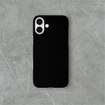 ブラックシンプルミニマル iPhone 16 PLUSケース<br><div class="desc">黒シンプル無地の字。</div>