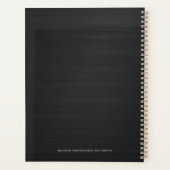 ブラックシンプルメタリックつや消しアルミルック プランナー手帳 (裏面)
