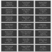 ブラックシンプルモダンクリスマスゲストアドレス シール (正面)