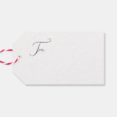 ブラックシンプルモダンクリスマス ギフトタグ (裏面横)