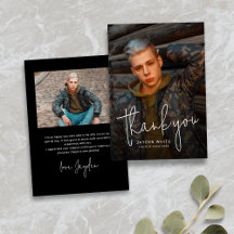 ブラックシンプルモダンスクリプト2写真卒業