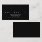 ブラックシンプルモダンプレインコンサルタント 名刺 (正面/裏面)