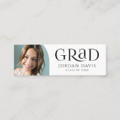 ブラックシンプルモダンArch写真研究科名カード コーリングカード (正面)