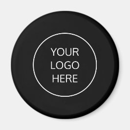 ブラックシンプル冷蔵庫用マグネットAdd Your Business Logo マグネット