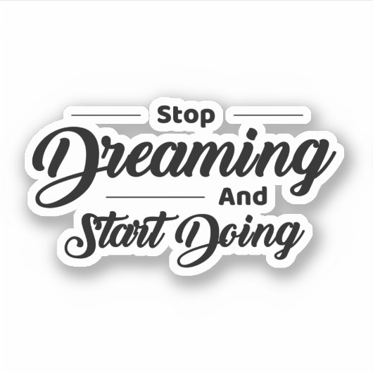 ブラックシンプル引用文 シール (正面)