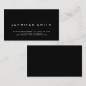 ブラックシンプル標準サイズの名刺 名刺 (正面/裏面)