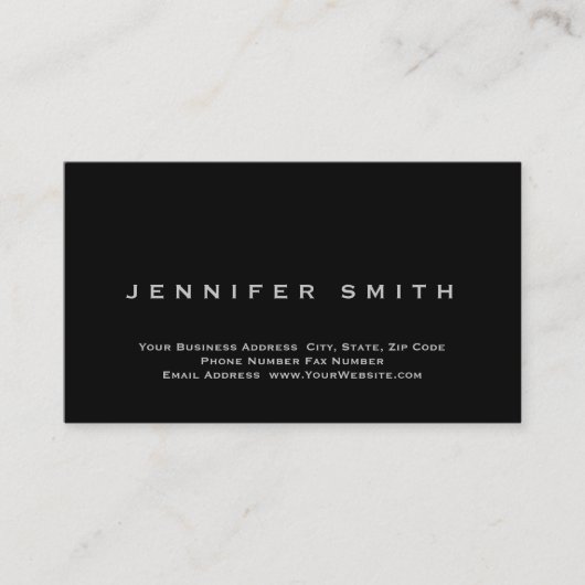 ブラックシンプル標準サイズの名刺 名刺 (正面)