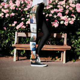 ブラックシンプル12フォトコラージュカスタム レギンス