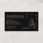 ブラックシークレットジオメトリヨガピラティスフィットネスジム 名刺 (裏面)