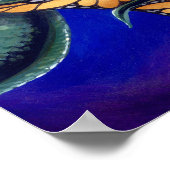 ブラックシーサーペントアートプリントドラゴン ポスター (角)