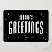 ブラックシーズングリーティングレトロスターズフォト 箔シーズンカード (正面)