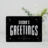 ブラックシーズングリーティングレトロスターズフォト 箔シーズンカード (立ち正面)