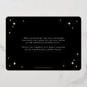 ブラックシーズンズグリーティングレトロスターズフラット 箔シーズンカード (裏面)