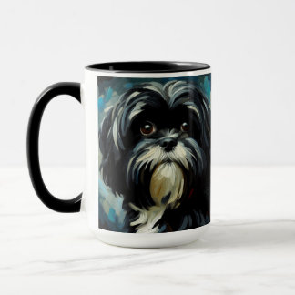 ブラックシーズー(犬)Tzuドッグコーヒーマグカップ マグカップ