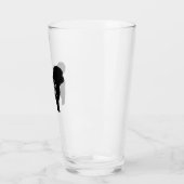 ブラックシーズー(犬)Tzuドッグシルエットパーソナライズされた タンブラーグラス (左)