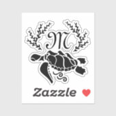 ブラックシータートルシルエットサイドビューコンター シール (シート)