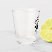ブラックシータートルシルエットサイドビュー ショットグラス (左)