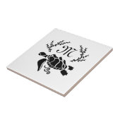 ブラックシータートルシルエットサイドビュー タイル (側面)