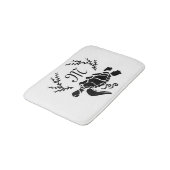 ブラックシータートルシルエットサイドビュー バスマット (アングル)