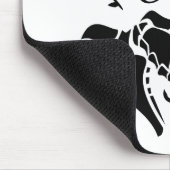 ブラックシータートルシルエットサイドビュー マウスパッド (コーナー)