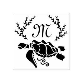 ブラックシータートルシルエットサイドビュー ラバースタンプ