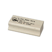 ブラックシータートルシルエットサイド差出人住所 ラバースタンプ (スタンプ)