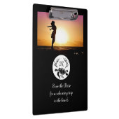 ブラックシータートルシルエットモノグラム写真 クリップボード (右)