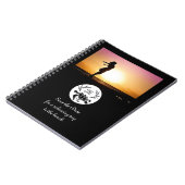 ブラックシータートルシルエットモノグラム写真 ノートブック (左側)