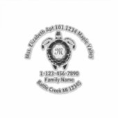 ブラックシータートルファミリーホームアドレスコンター シール (正面)